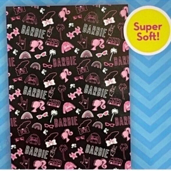 New Black & Pink Barbie Throw Blanket
Super Cute & Soft 50x70 in - Picture 6 of 10